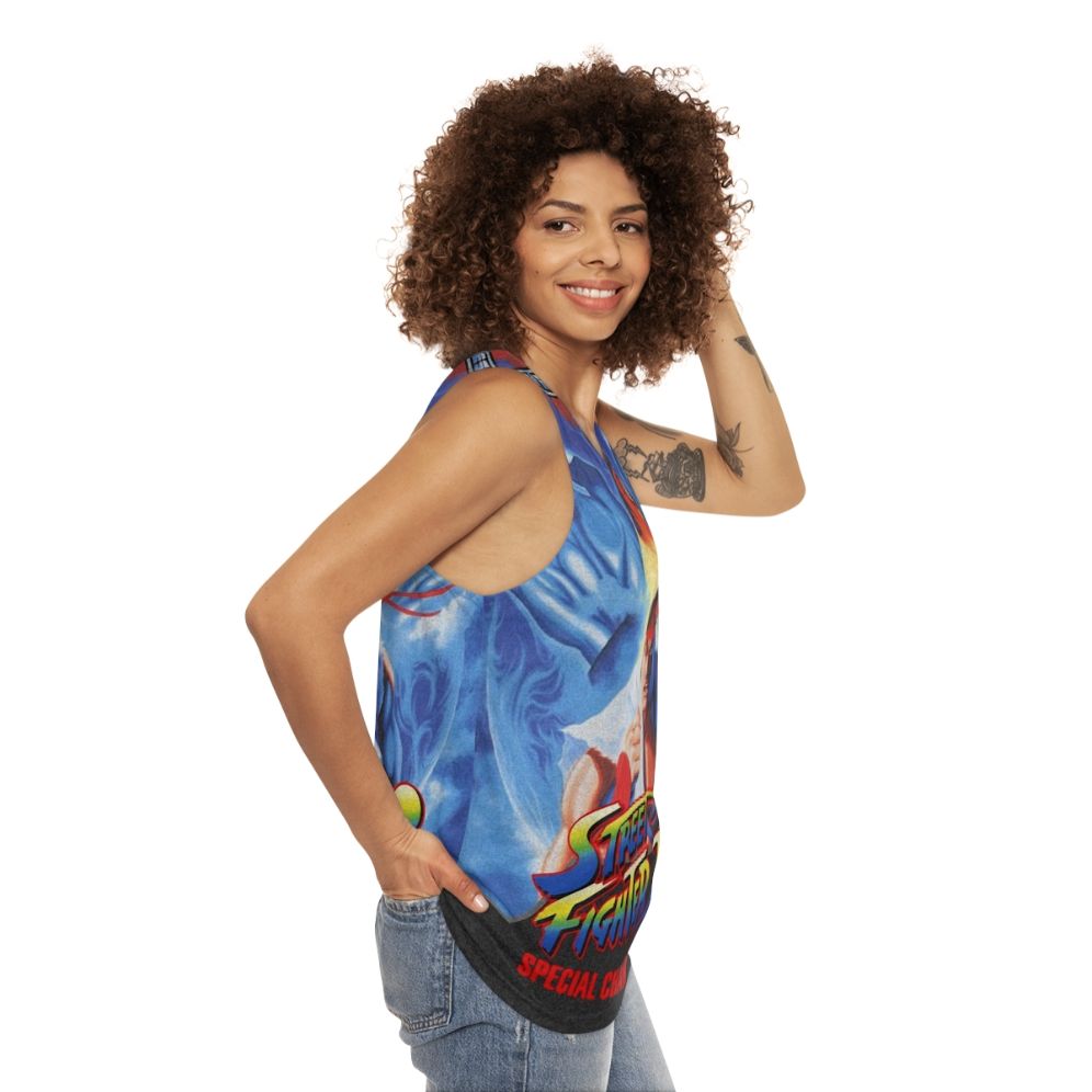 Street Fighter II Retro Unisex Tank Top - women side