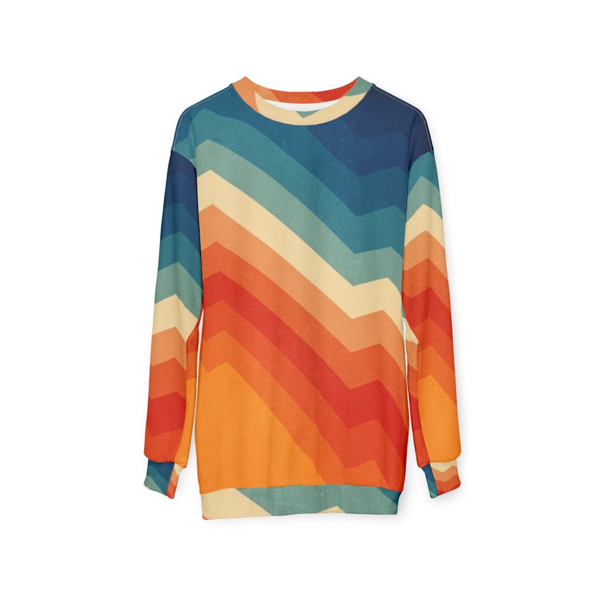 Barricade Sweatshirt with Vibrant Abstract Geometric Design - hanging