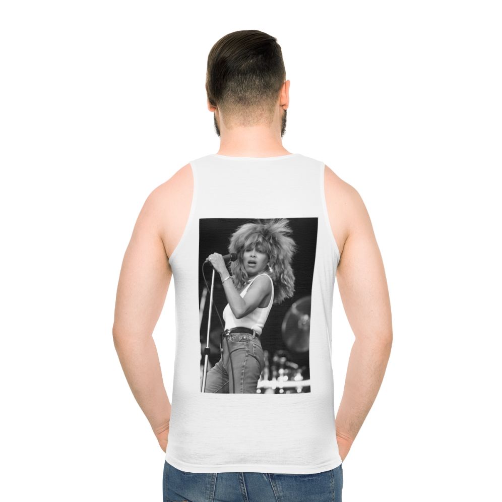 Tina Turner Inspired Unisex Music Fan Tank Top - men back