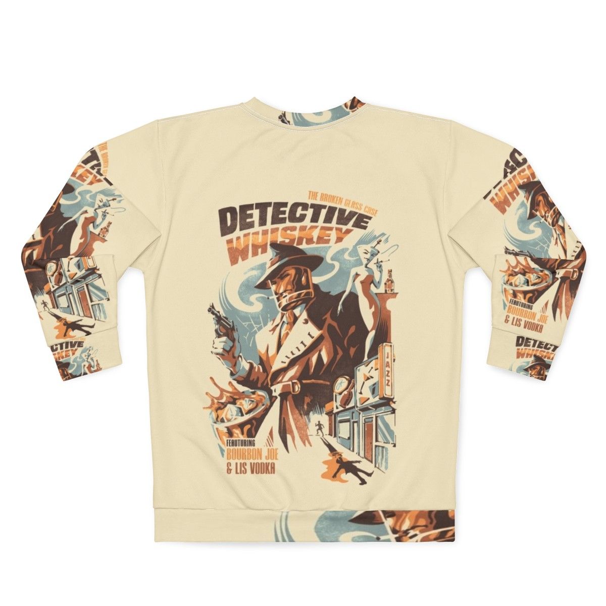 Vintage detective whiskey sweatshirt - Back