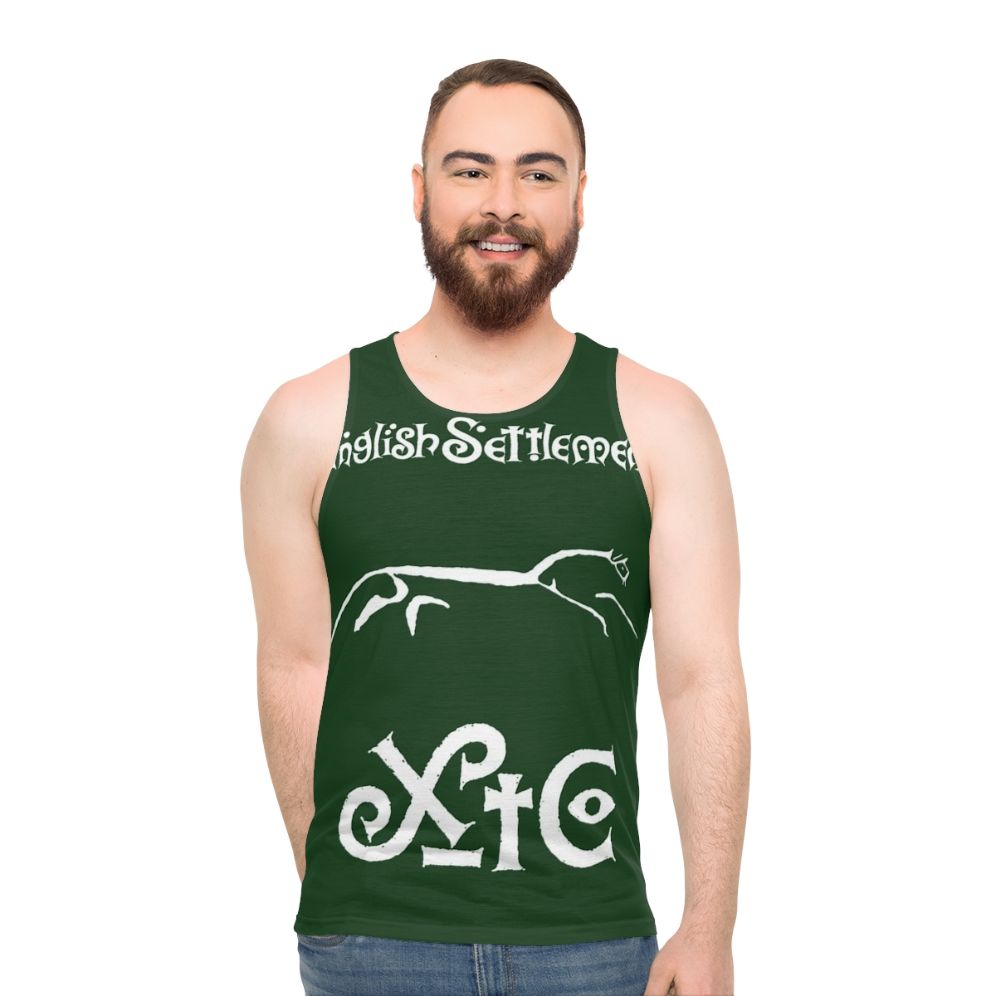 XTC English Settlement 80s Band Unisex Tank Top - men