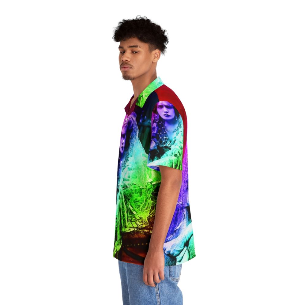 Haunting vampire-themed Hawaiian shirt with retro supernatural patterns - People Left