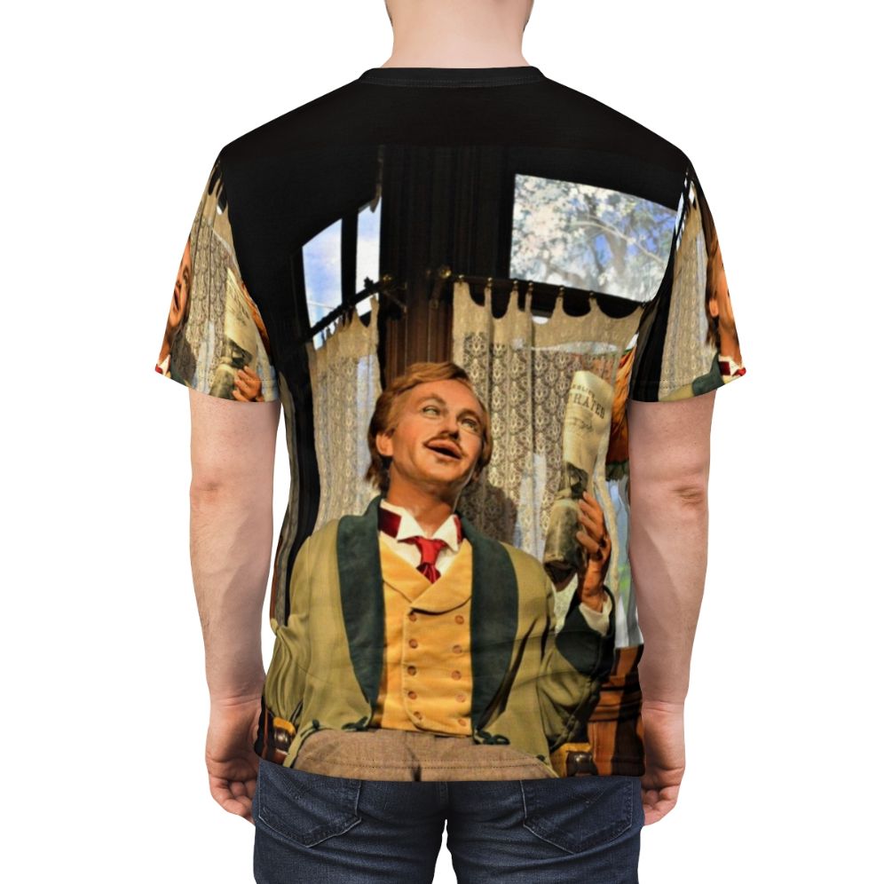 "Father of Progress" t-shirt featuring a design inspired by Disney's Carousel of Progress and Tomorrowland - men back