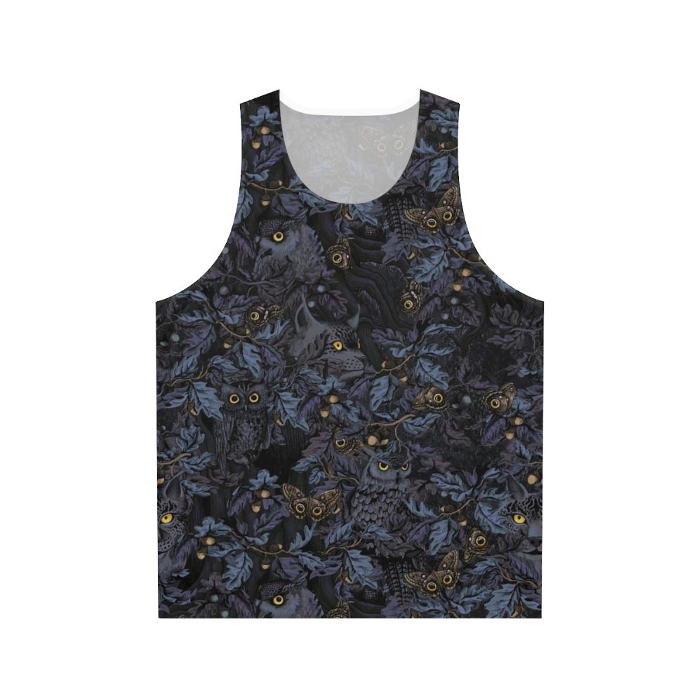 Moonlight Blue Unisex Tank Top with Camouflage and Nature Inspired Design