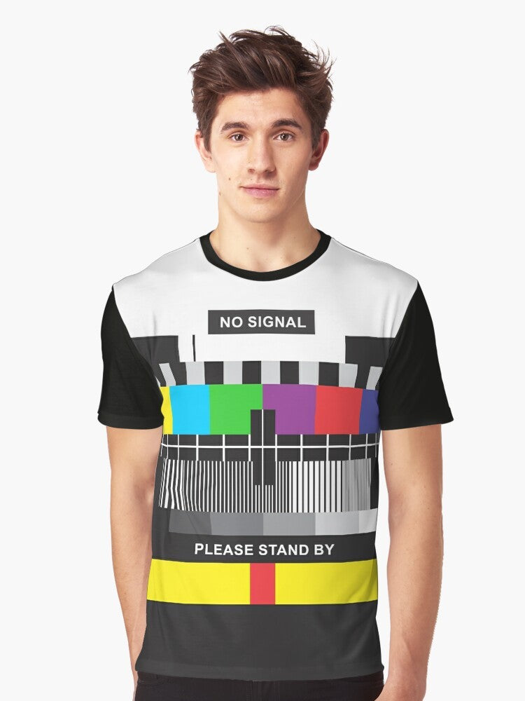 Retro TV No Signal Graphic T-Shirt - Men