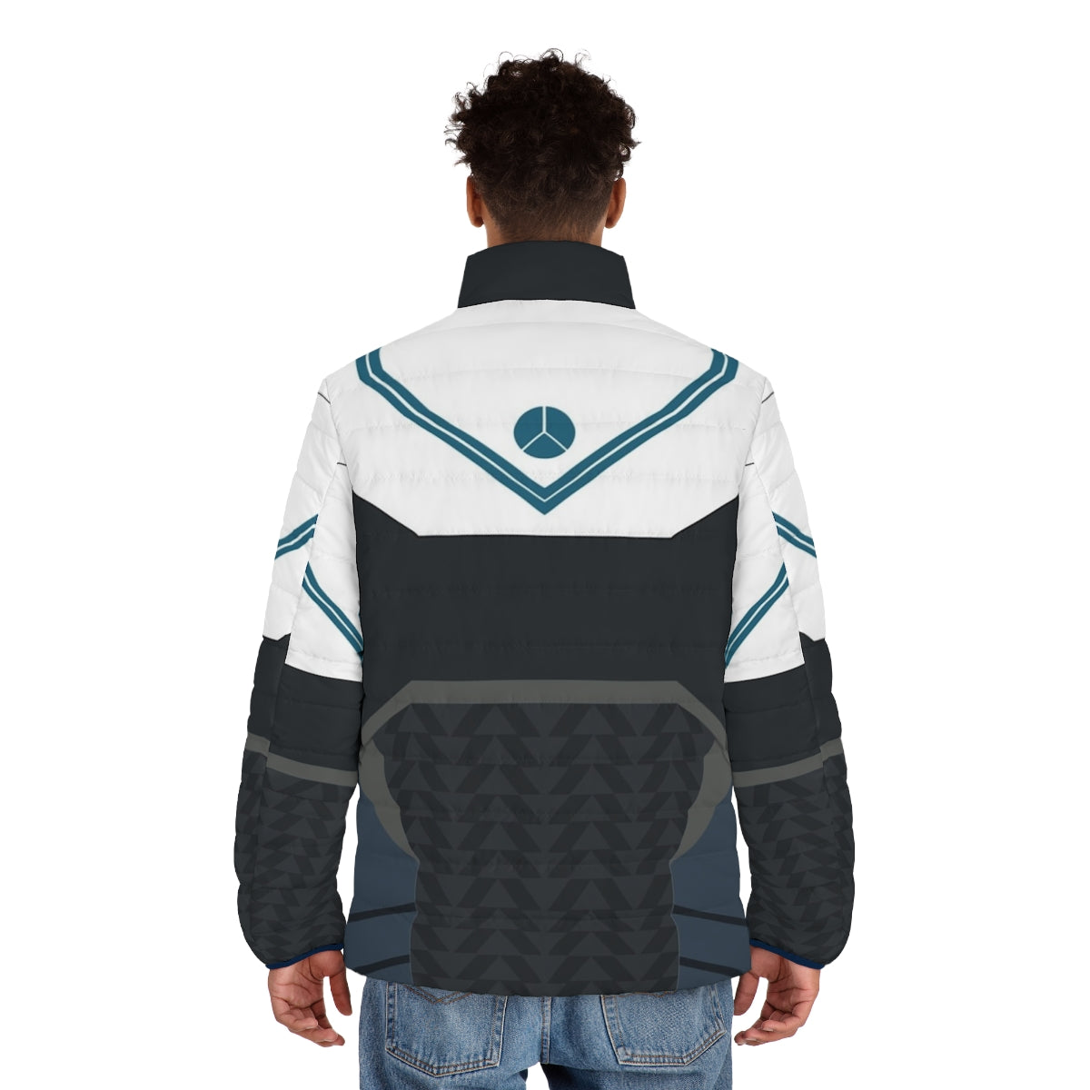 Destiny 2 Hunter Parade Armour Puffer Jacket with focus keyword "hunter puffer jacket" - men back