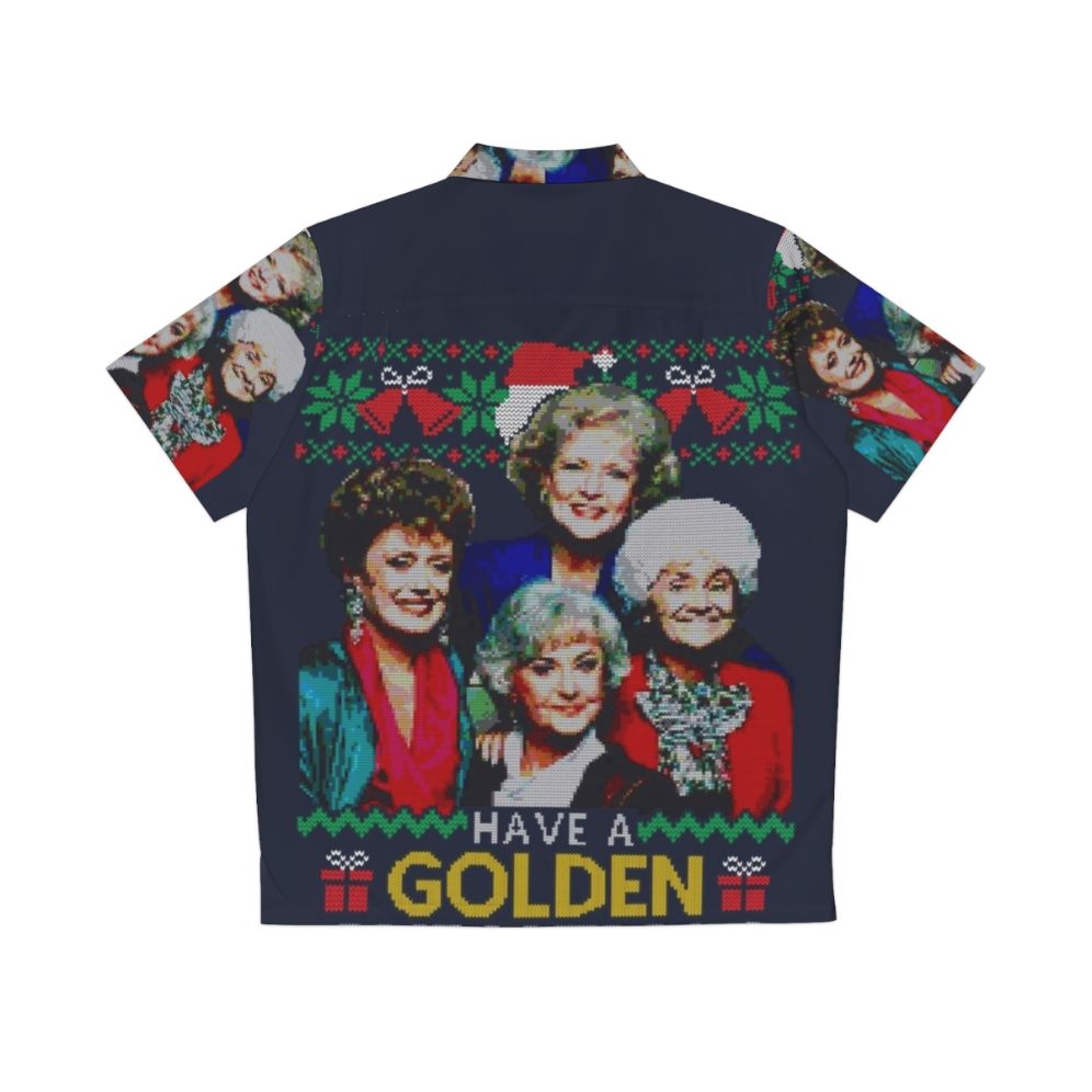 Golden Christmas Hawaiian Shirt - Back