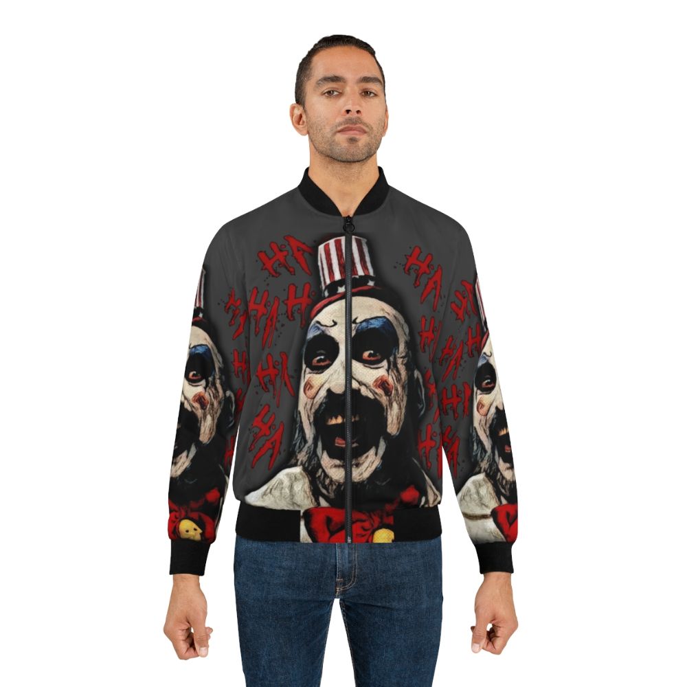 Captain Spaulding Bomber Jacket with horror movie and cult classic imagery - Lifestyle