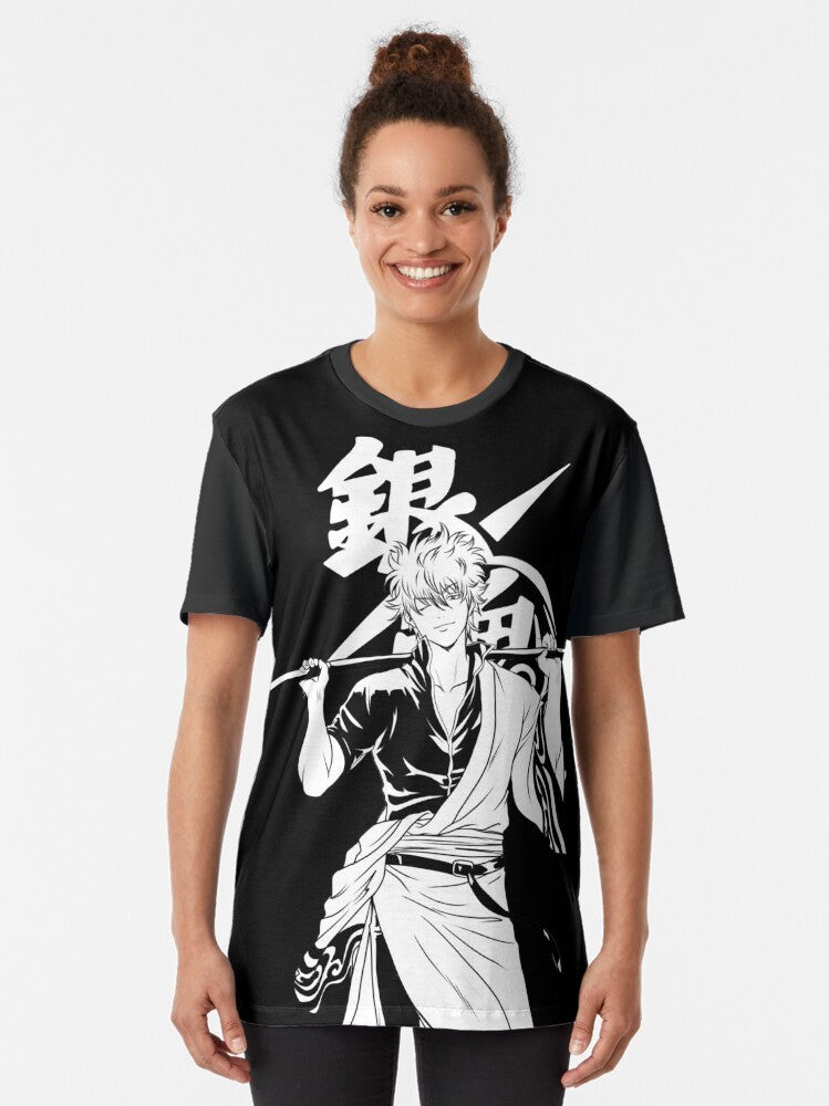 Gintoki Sakata from the Anime and Manga Series Gintama Graphic T-Shirt - Women