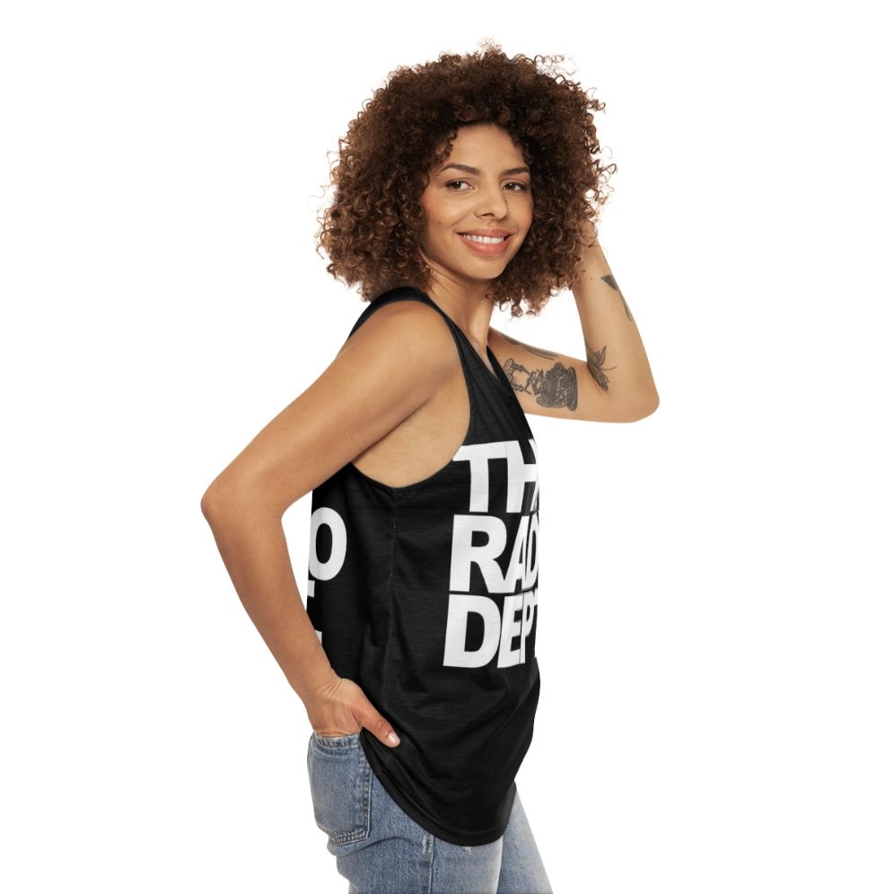 Unisex Minimalist Tank Top - women side