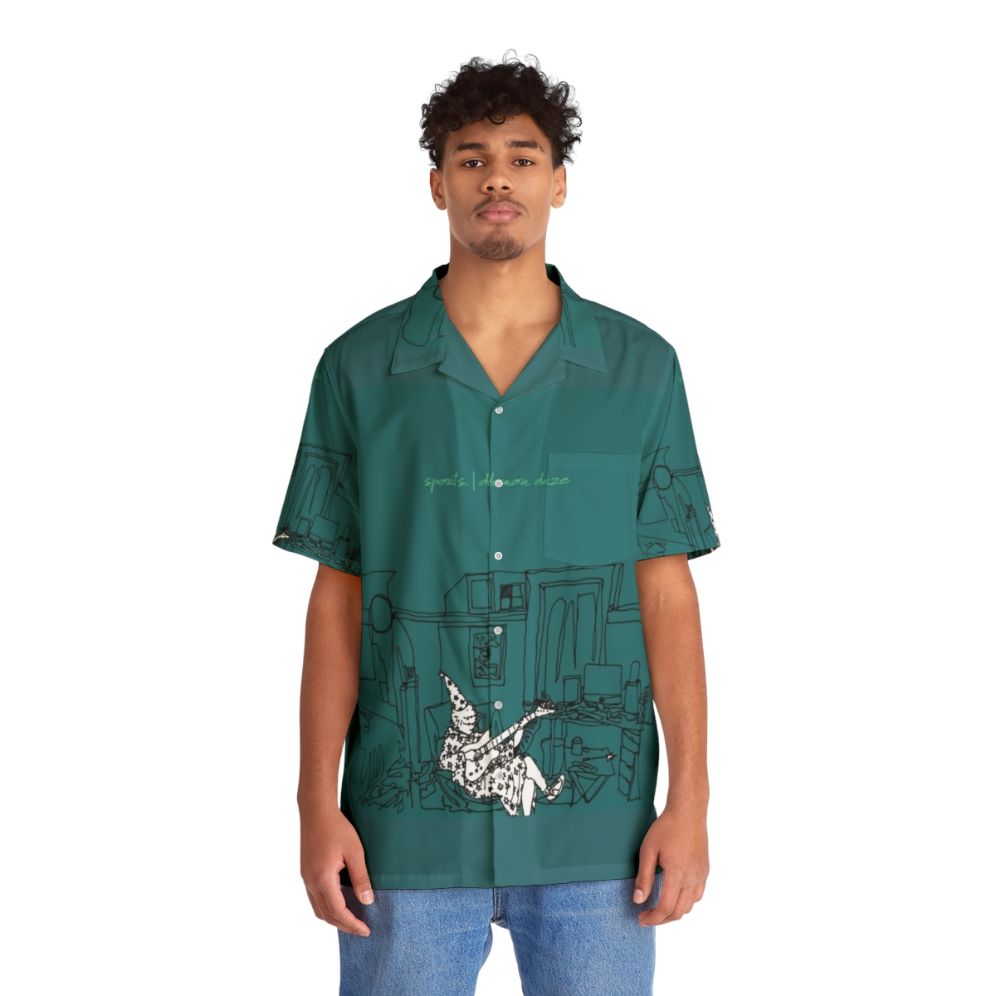 Sports Demon Daze Hawaiian Shirt with Vibrant Emo and Pop Punk Designs - People Front