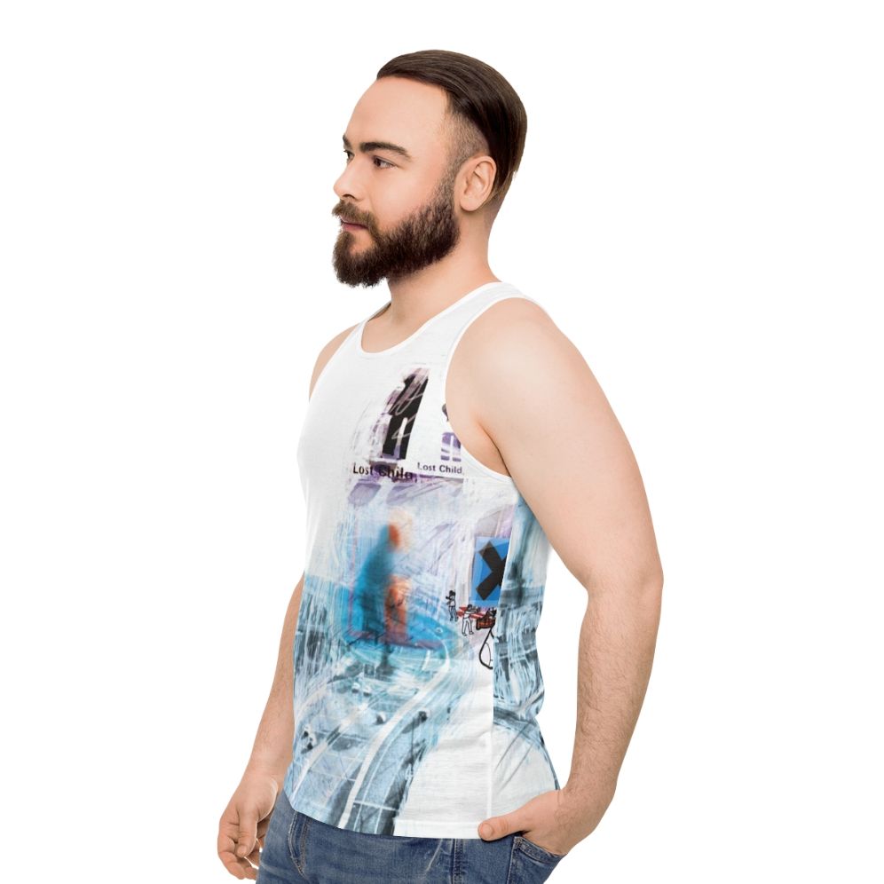 Unisex Ok Computer inspired graphic tank top - men side