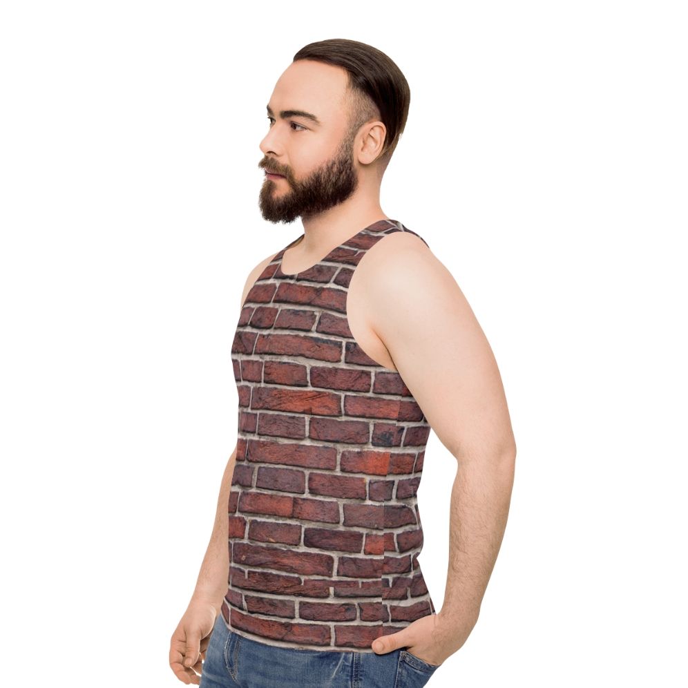 Brick wall unisex tank top - men side