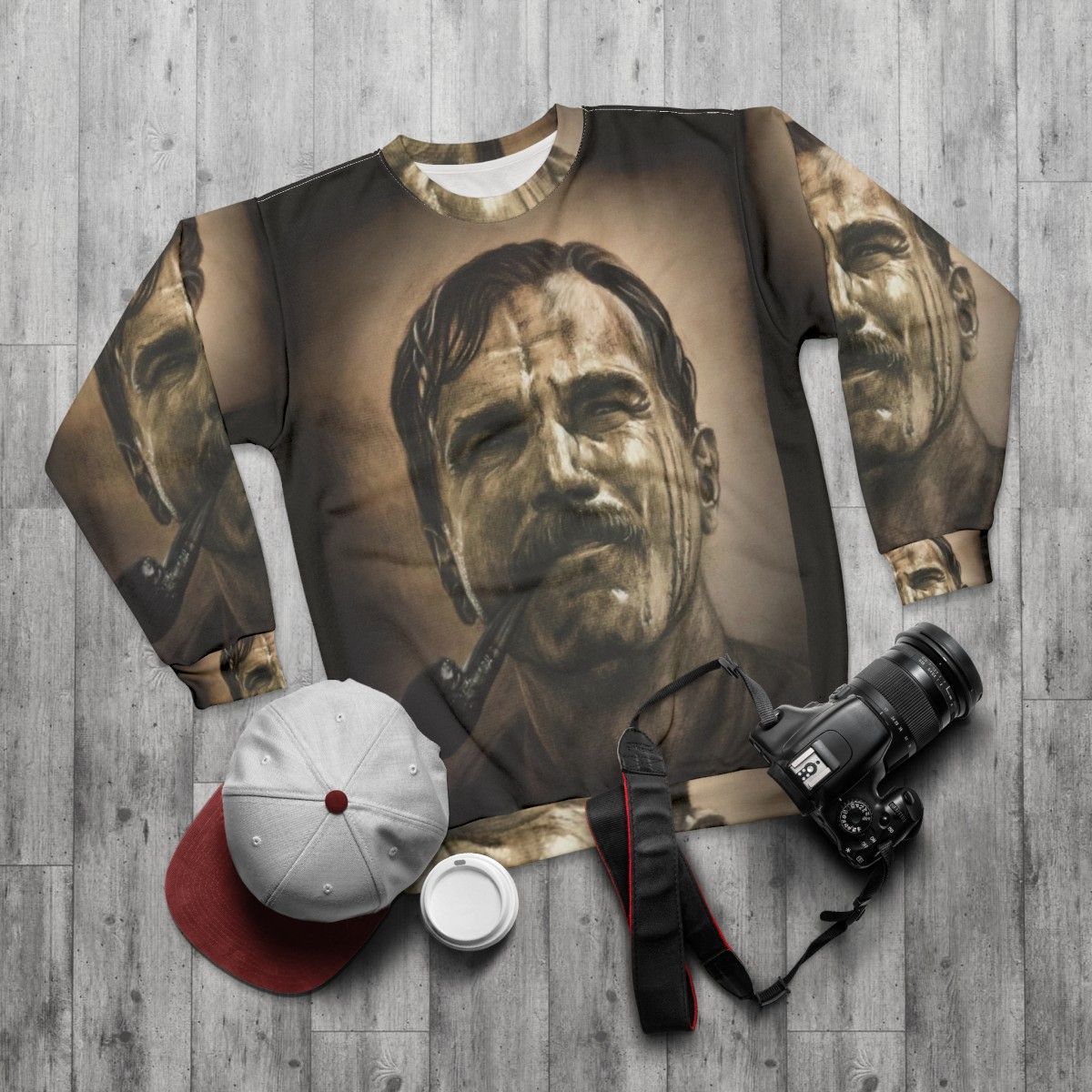 Daniel Plainview 'There Will Be Blood' Charcoal Sweatshirt - flat lay