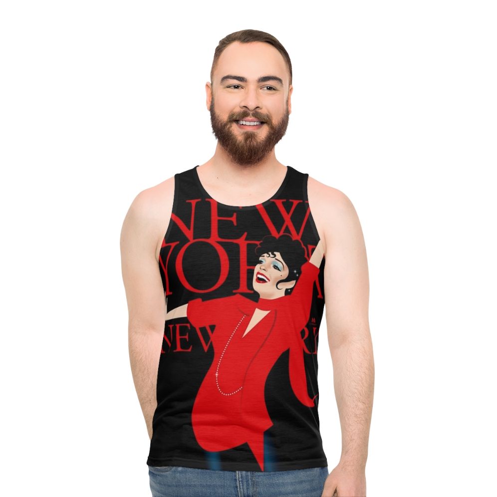 New York Unisex Tank Top featuring Alejandro Mogollo Art - men