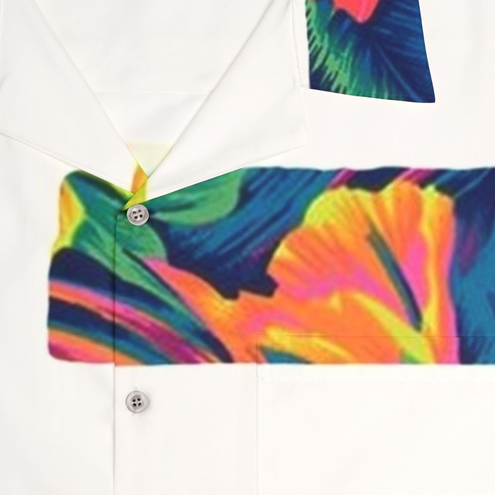 Vibrant Z Hawaiian Shirt 2 with Tropical Print Design - Detail