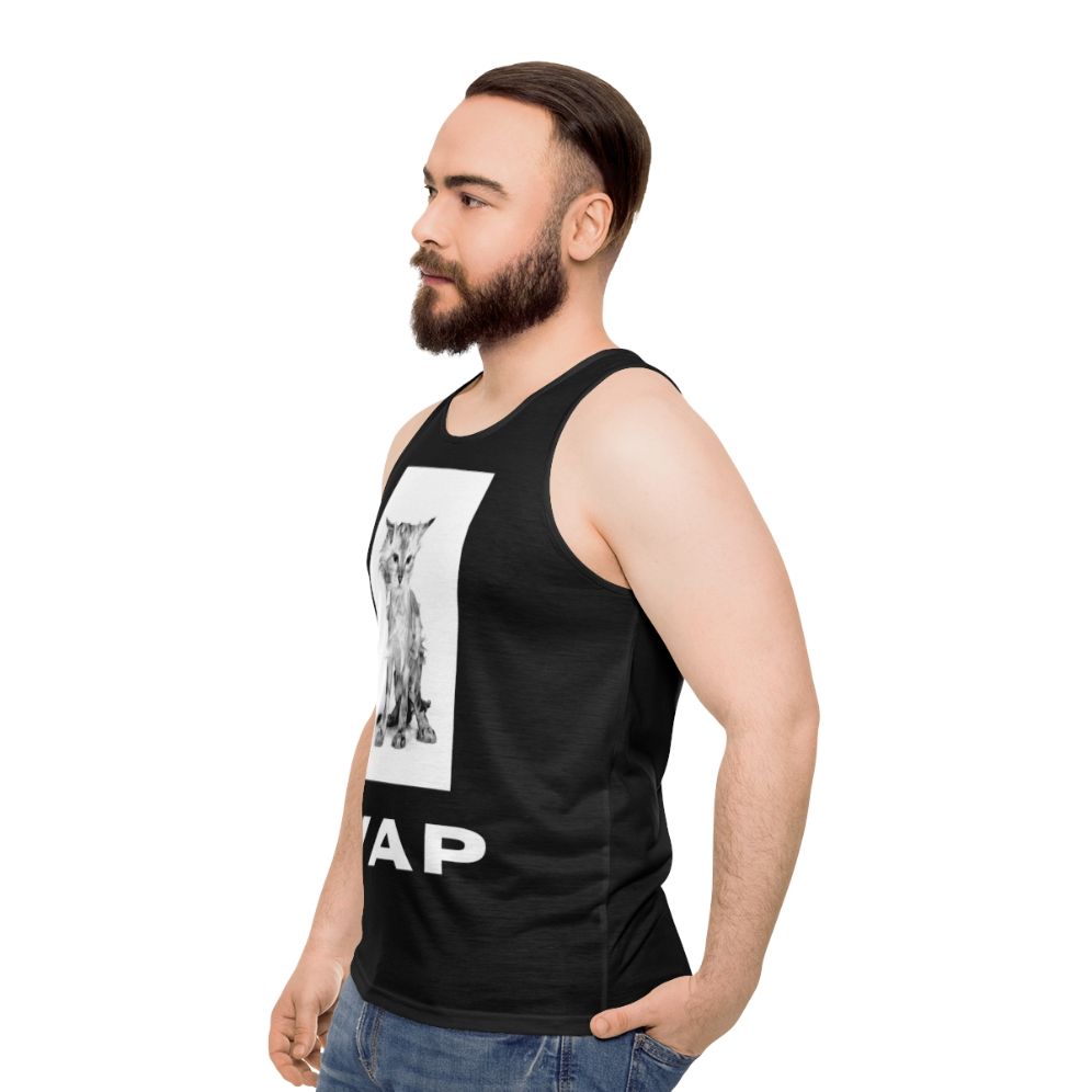 Unisex cat lover tank top - men side