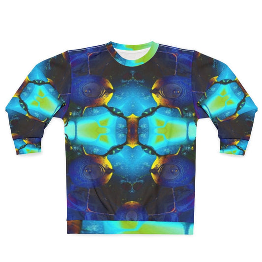 Kaleidoscope 1 abstract sweatshirt with vibrant, psychedelic design