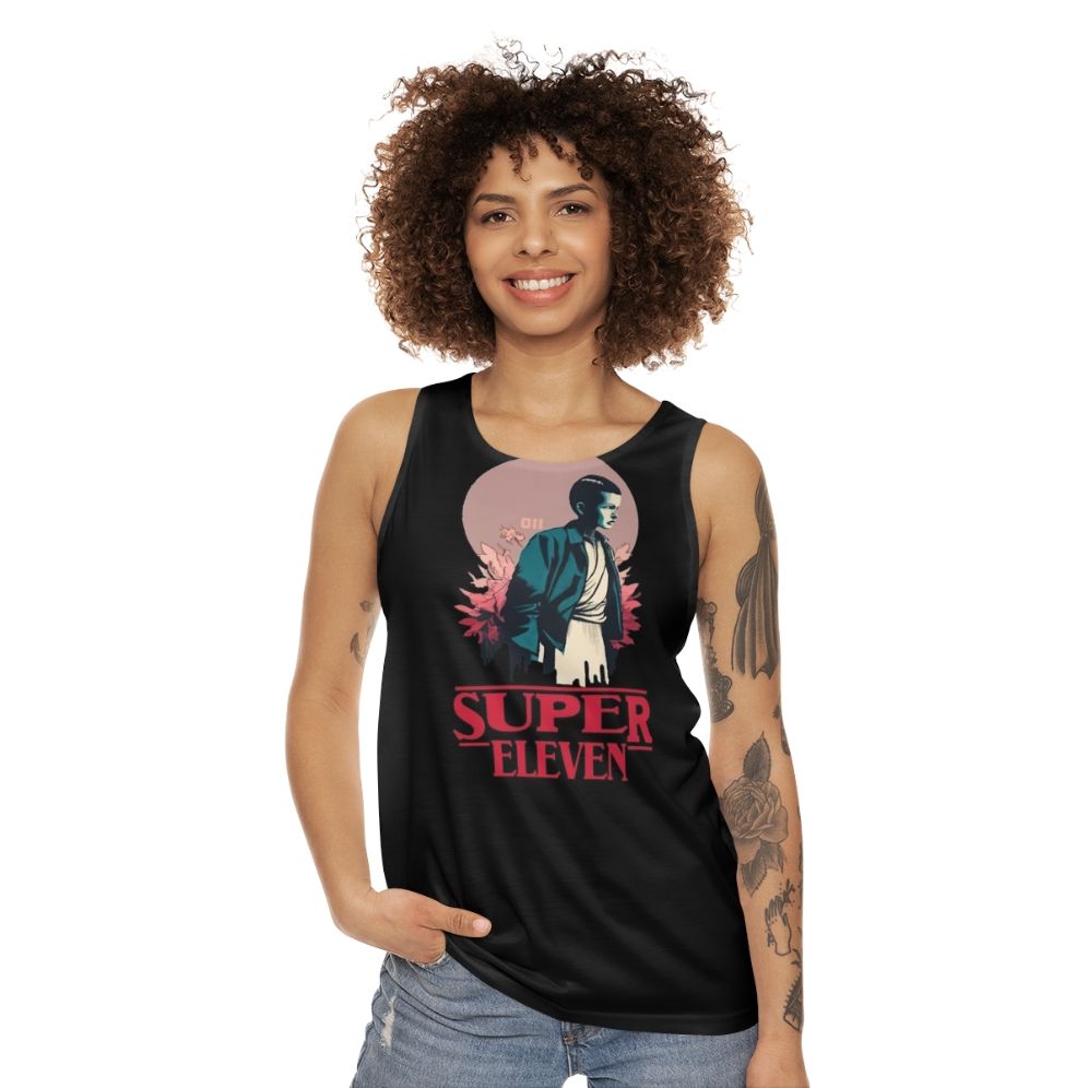 Stranger Things Eleven Black Unisex Tank Top - women