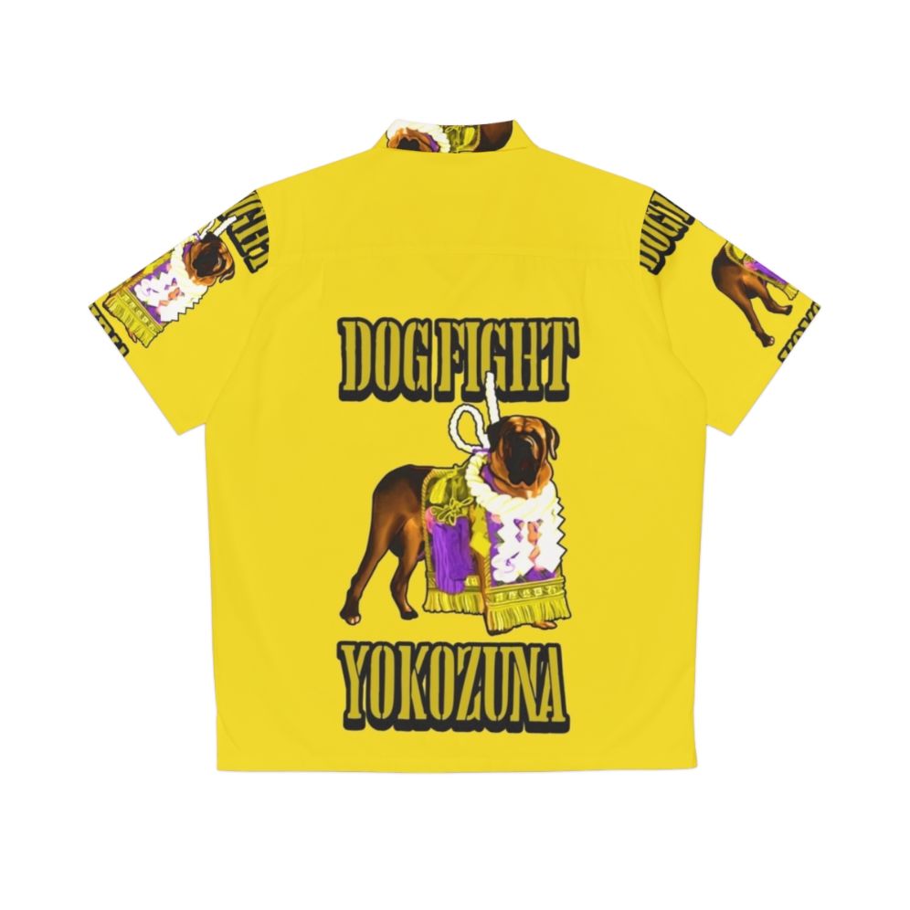 Yokozuna Dogfight Hawaiian Shirt with Retro Gaming Inspired Design - Back