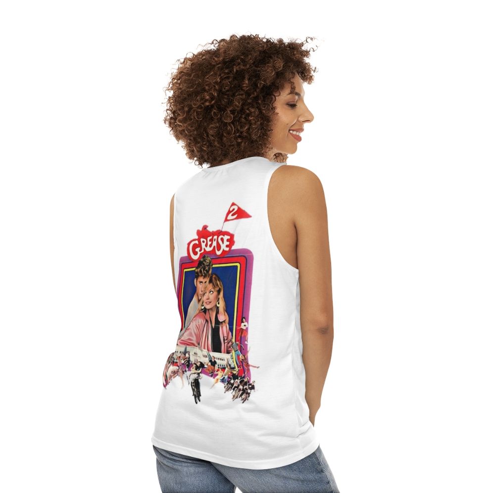 Grease 2 retro 80s unisex tank top - women back