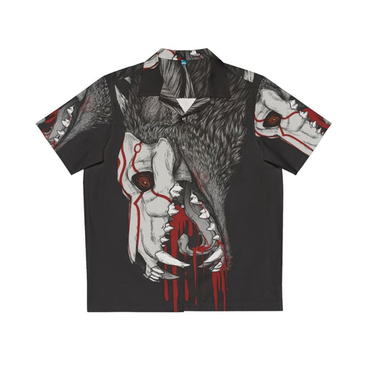 Black Fall Horror Anime Hawaiian Shirt