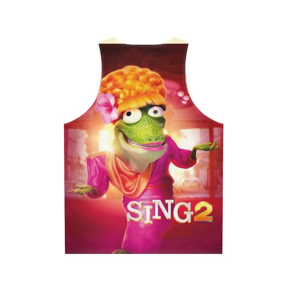 Sing 2 Unisex Tank Top featuring Buster Moon, Clay Calloway, and other characters - Back