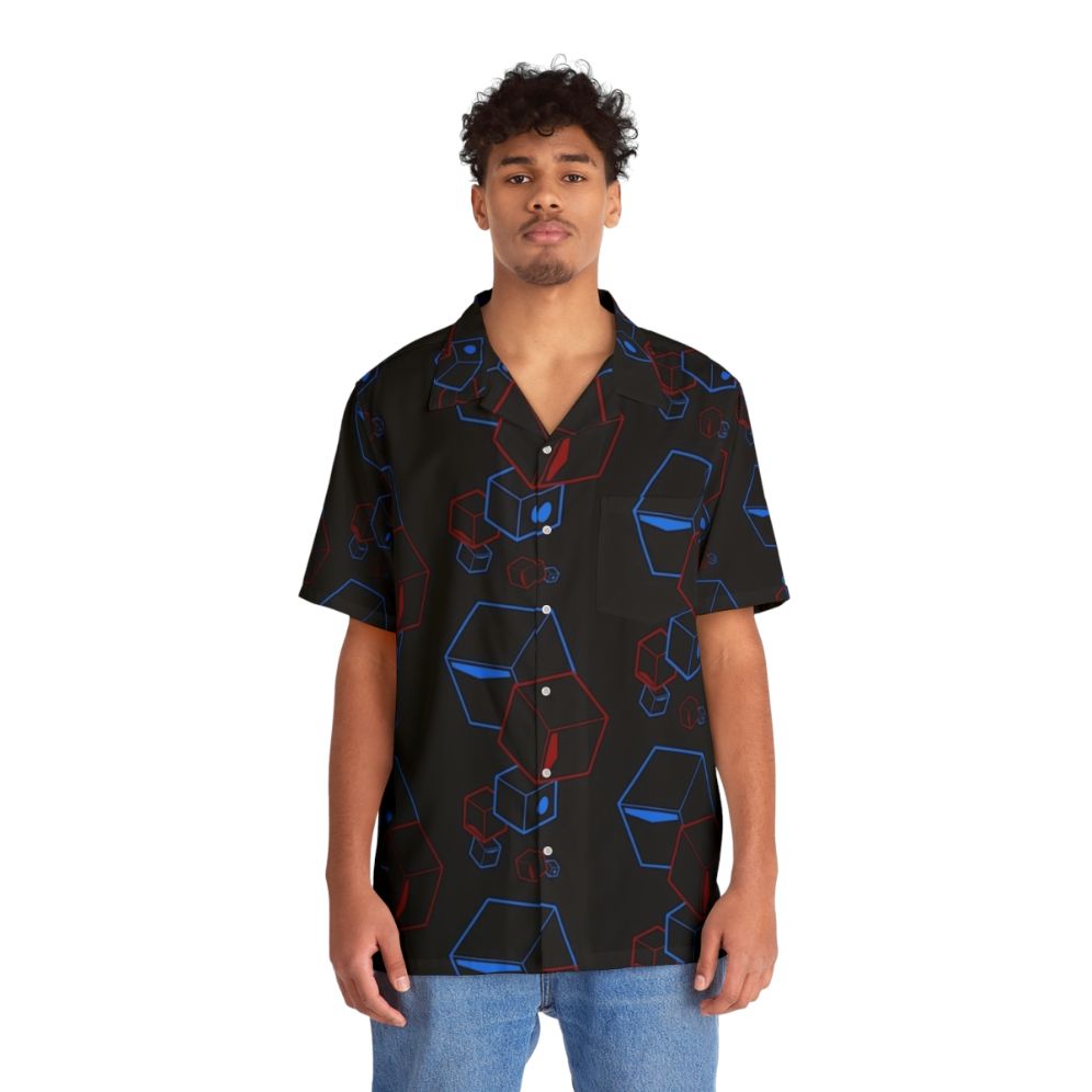 Beat Saber Floatin' Blocks Custom Hawaiian Shirt - People Front