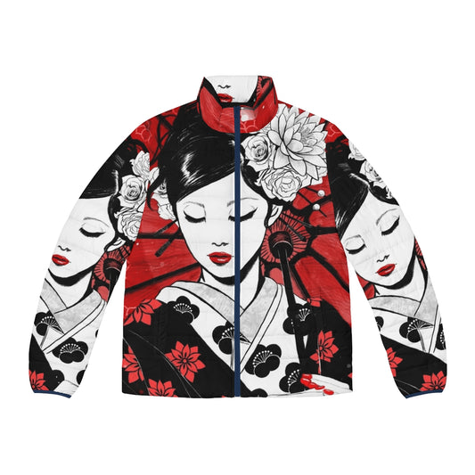 Geisha Japan Collection Puffer Jacket with Japanese-inspired design