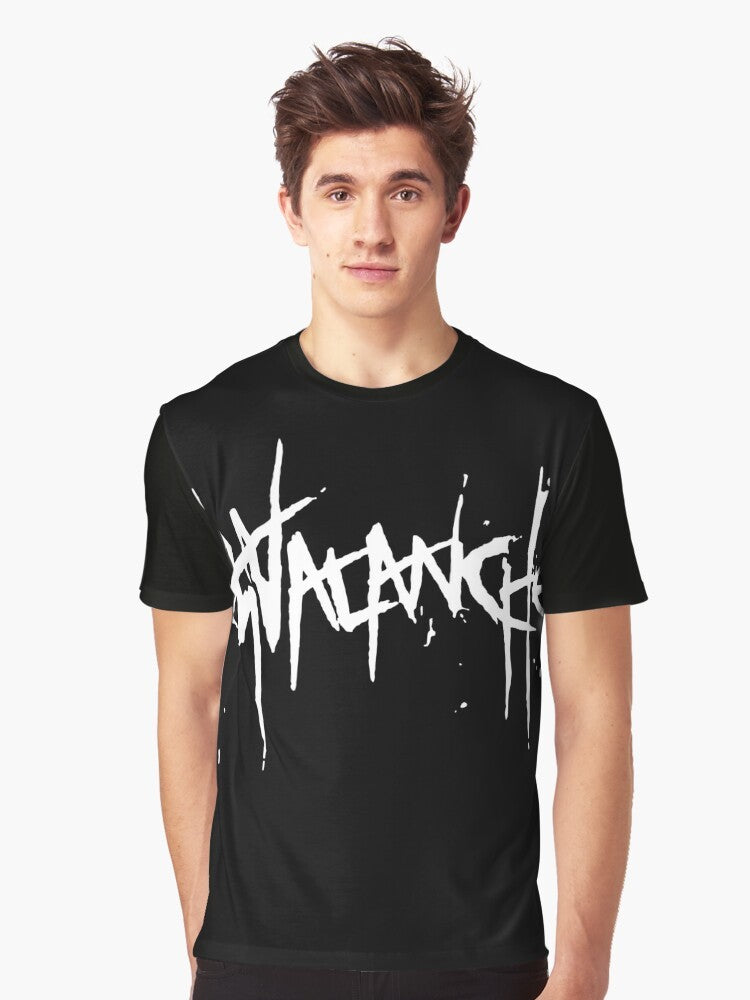 Final Fantasy VII Remake - AVALANCHE (Logo) Graphic T-Shirt, featuring the iconic AVALANCHE logo from the popular video game series. - Men