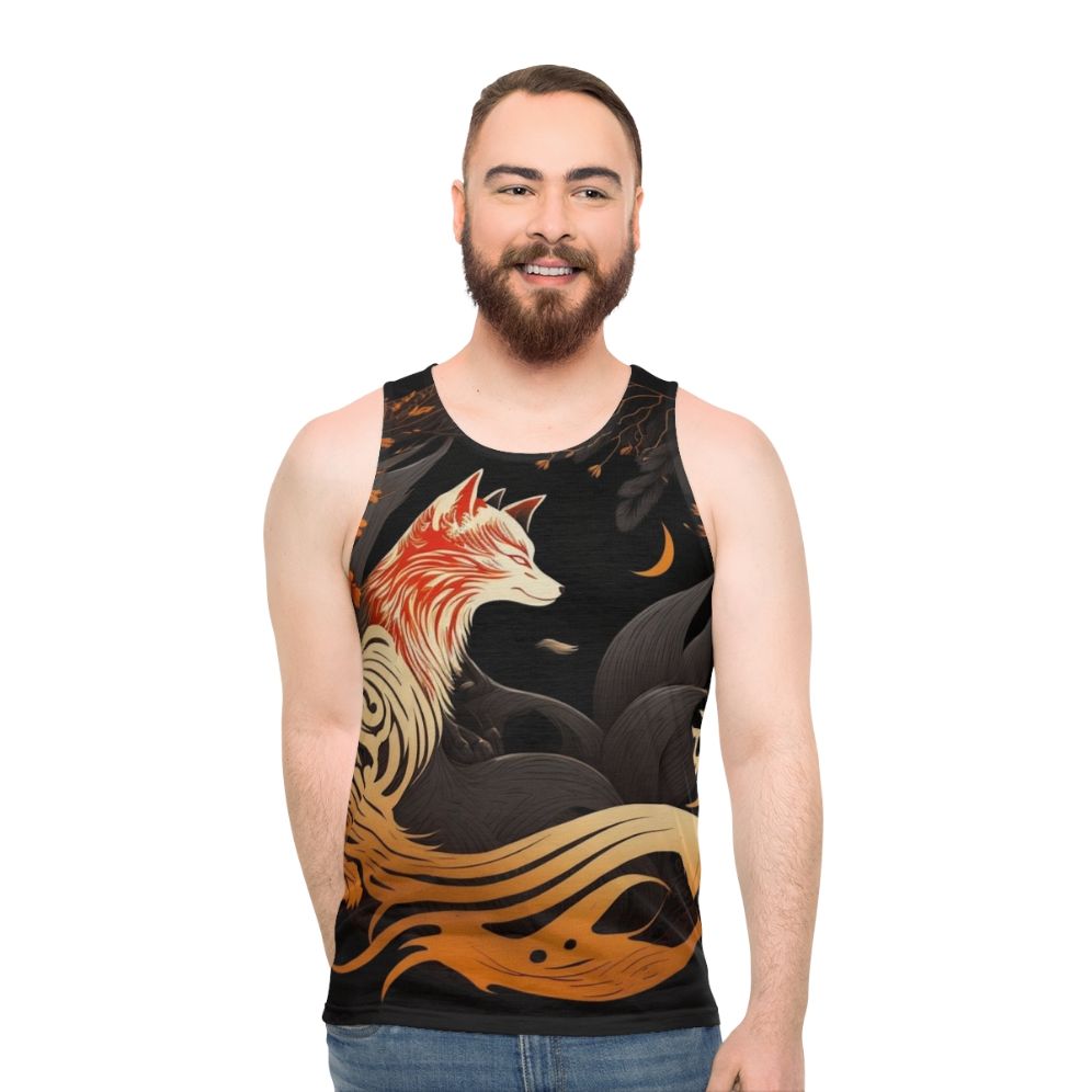 Japanese Kitsune Unisex Tank Top - men