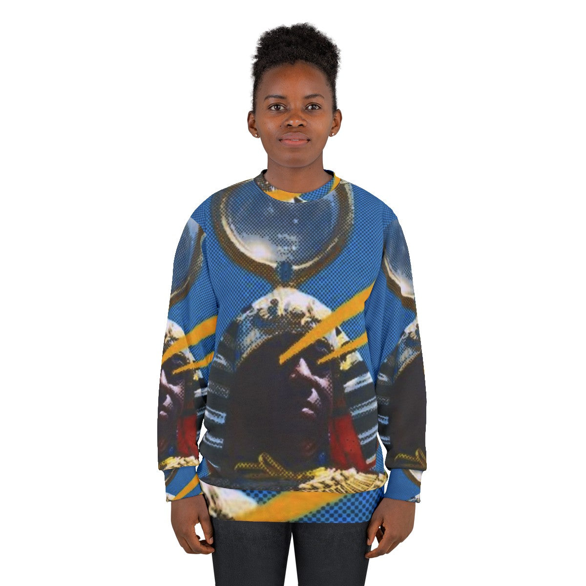 Sun Ra Sweatshirt with Afrofuturist and Cosmic Themes - women