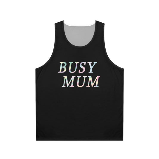 Colorful unisex busy mom tank top