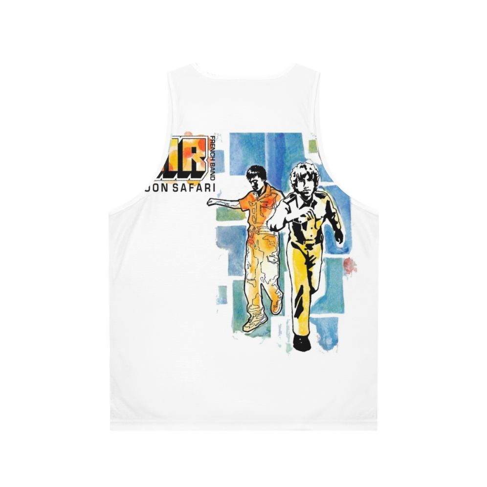 Moon Safari Unisex Tank Top with Music Album and Vinyl Record Graphic - Back