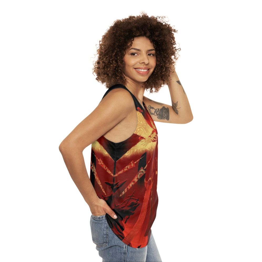 Unisex Red Hunter Tank Top - women side