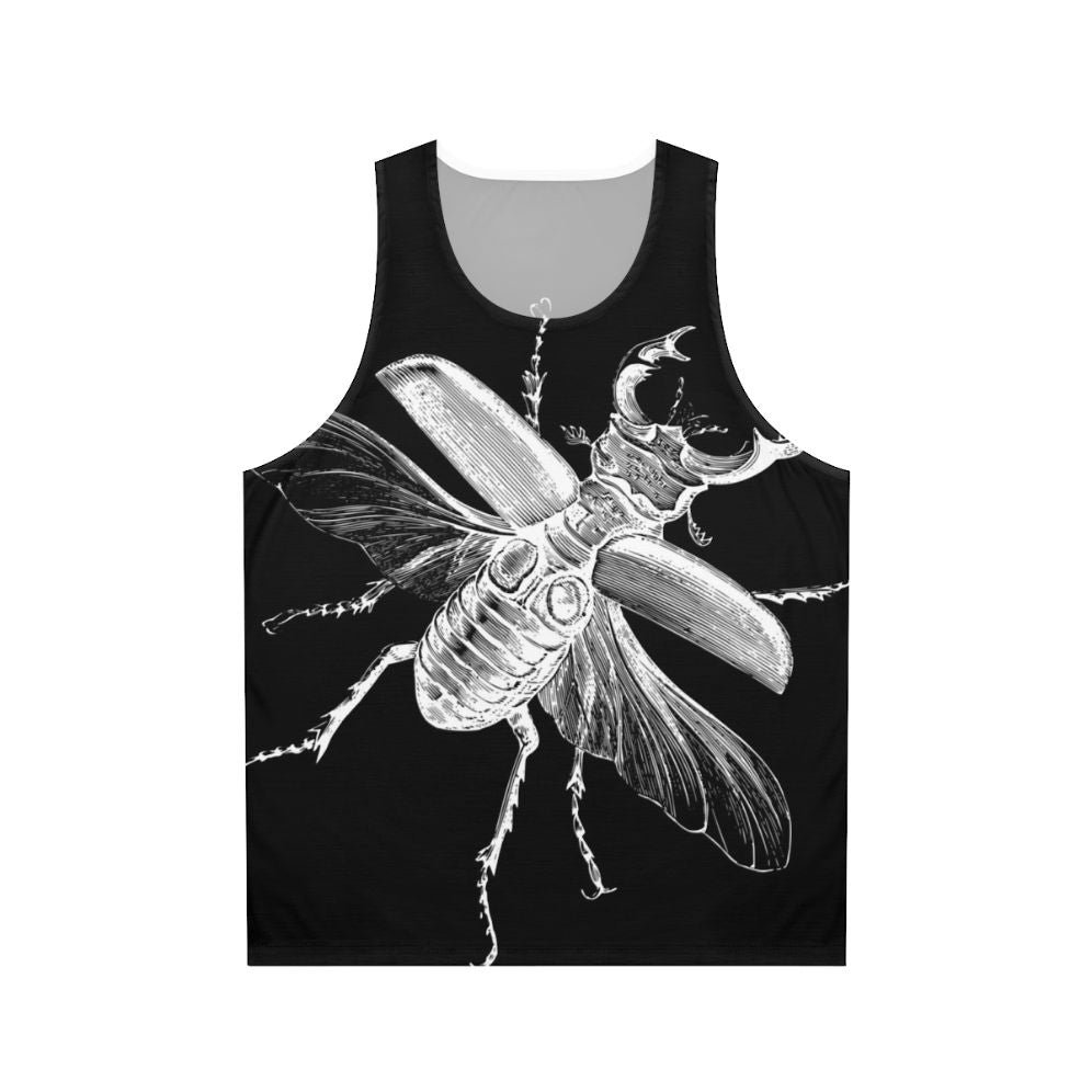 Vintage Stag Beetle Bug Engraving Unisex Tank Top