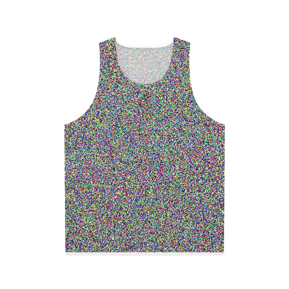 Retro static and noise unisex tank top