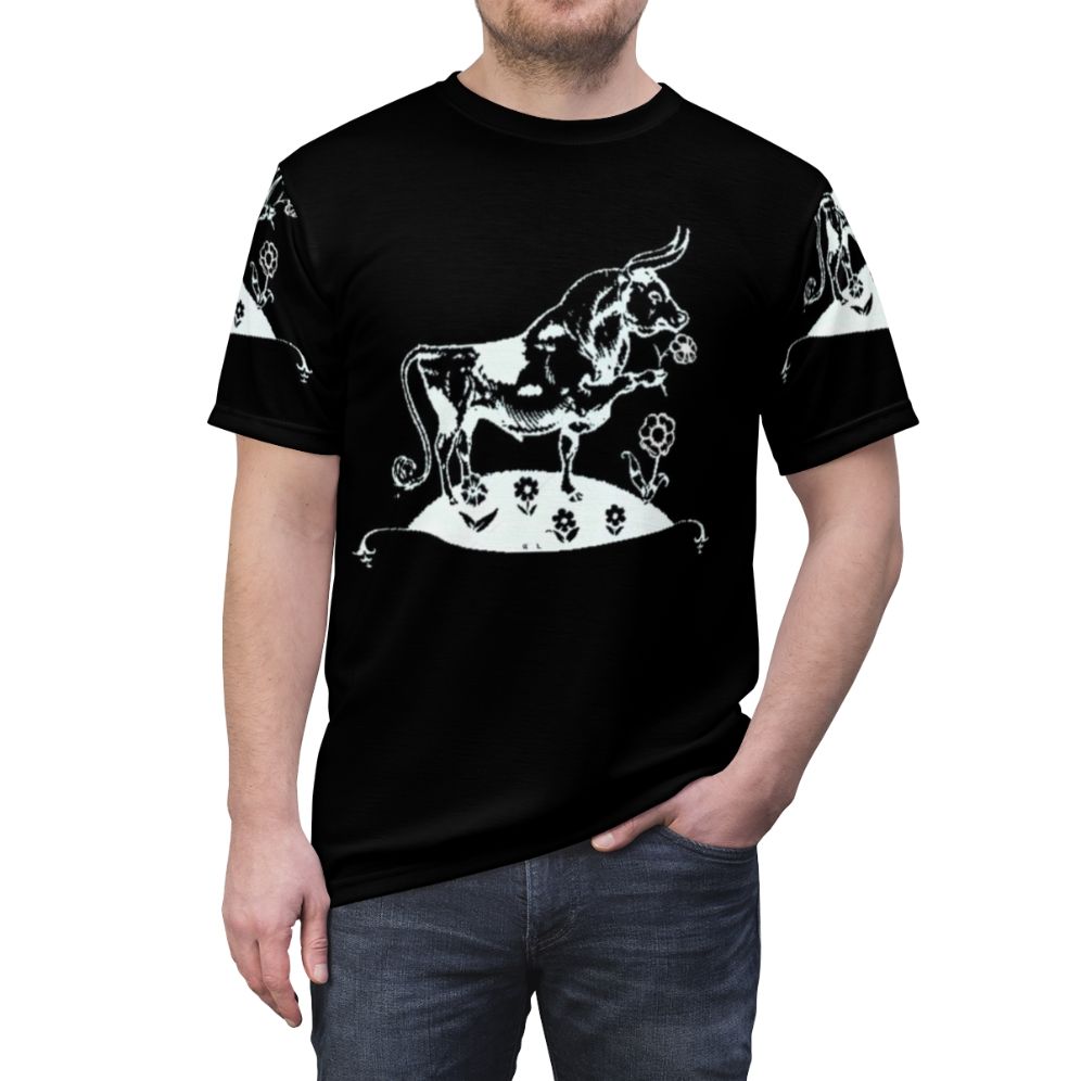 Ferdinand the Bull graphic t-shirt for alt music enthusiasts - men front