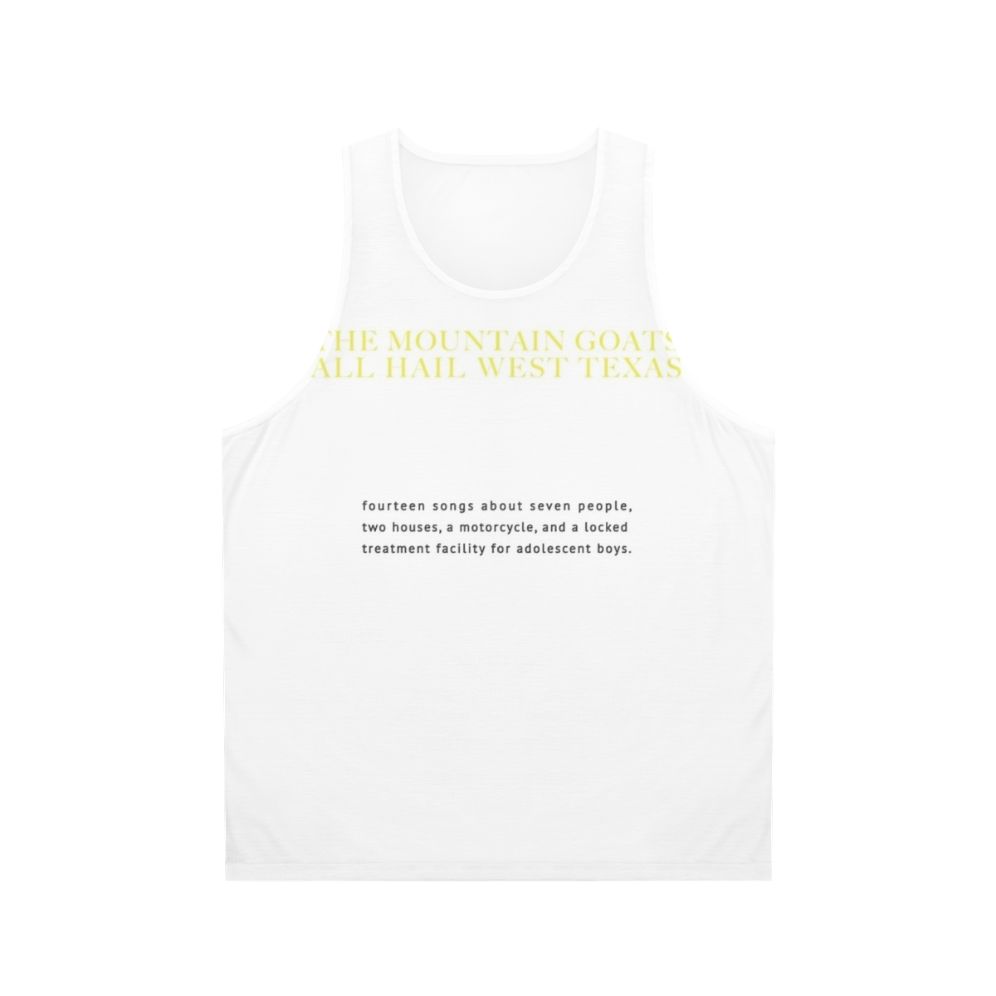 The Mountain Goats "All Hail West Texas" Unisex Tank Top