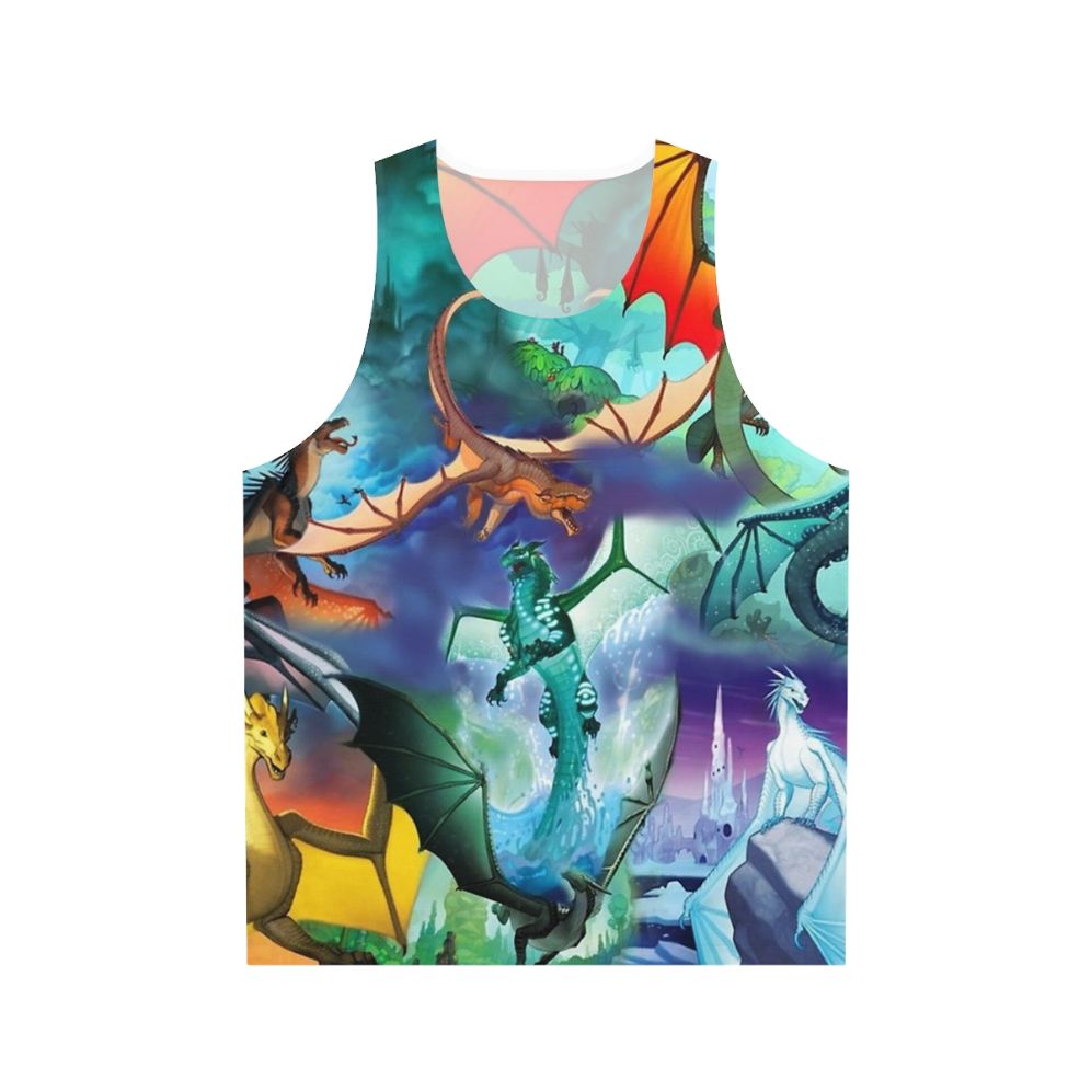 Dragon pattern unisex tank top with Wings of Fire characters