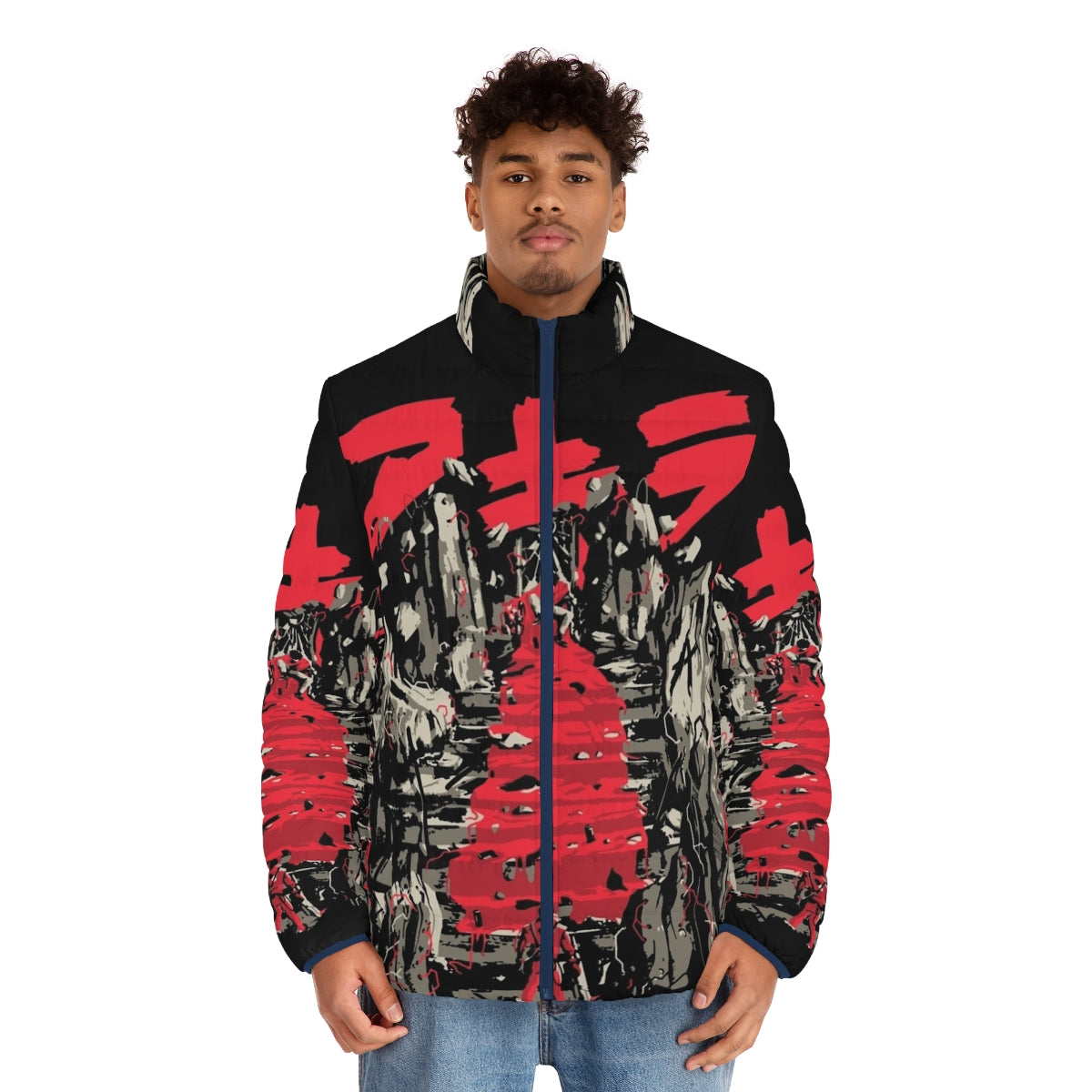 Akira Retro Vintage Puffer Jacket - Anime Inspired Outerwear - men front