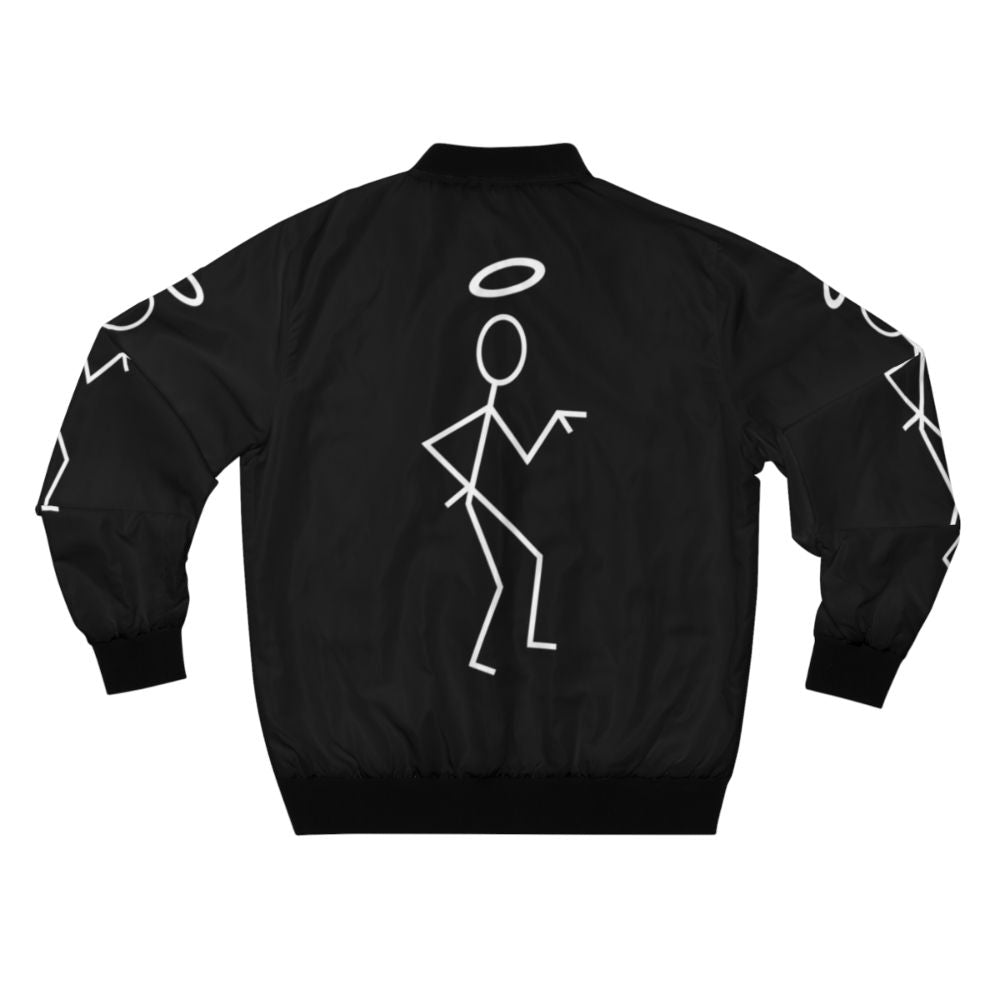 The Saint Stick Figure (White) Bomber Jacket - Back