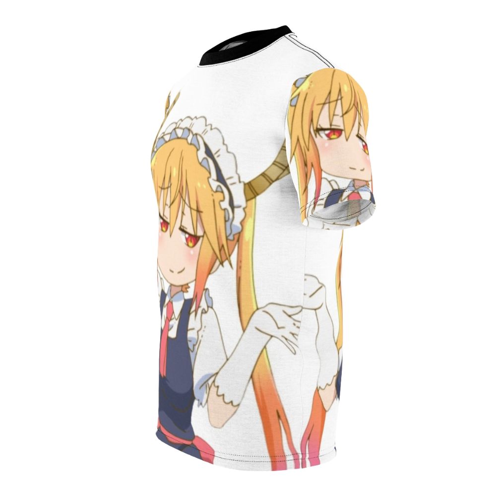 Anime-inspired Smug Tohru T-shirt with vibrant AOP design - men left