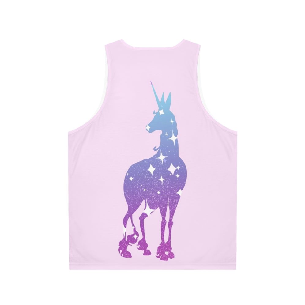 Dreamer Unicorn Silhouette Unisex Tank Top - Back