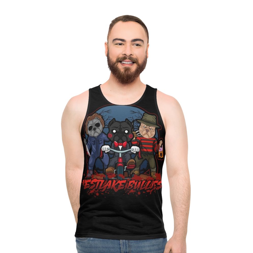 Spooky Pitbull Unisex Tank Top - men