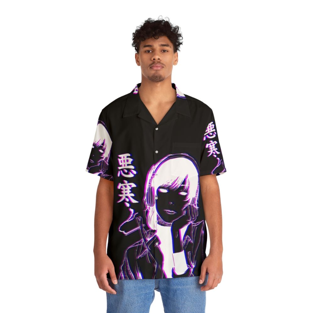 Chill glitch Hawaiian shirt with vaporwave aesthetic - People Front