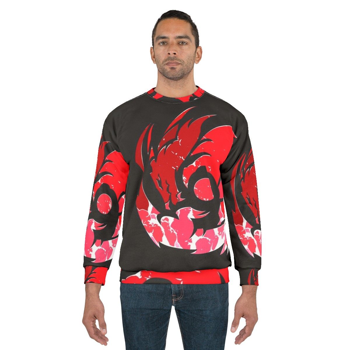 Mystic fire dragon sweatshirt with detailed dragon graphic - men