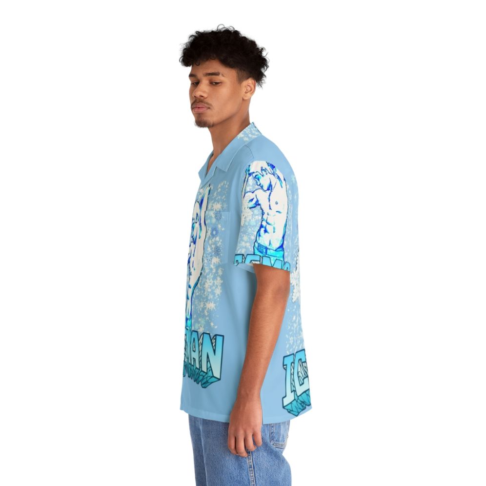 Iceman Hawaiian Shirt with Snowflake and Ice Motif - People Left