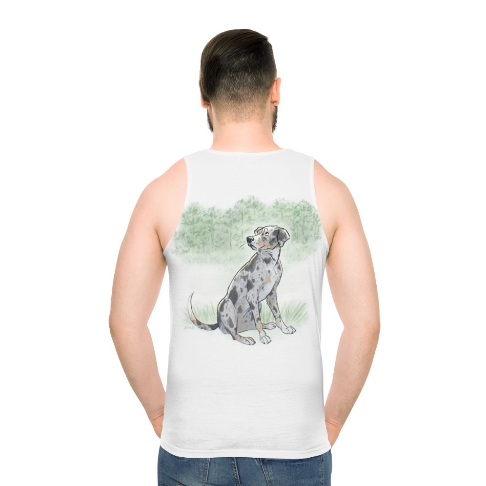 Catahoula Leopard Dog Unisex Tank Top - men back