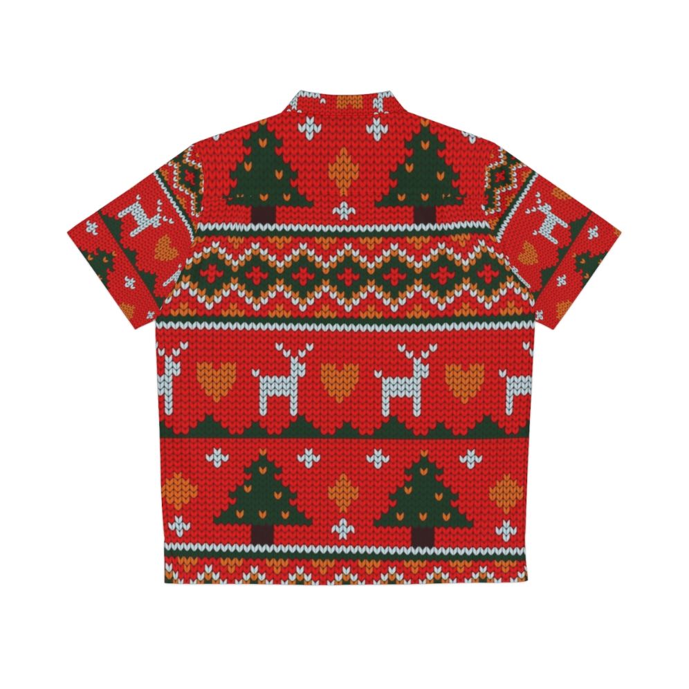 Festive Hawaiian-Style Christmas Knit Sweater - Back